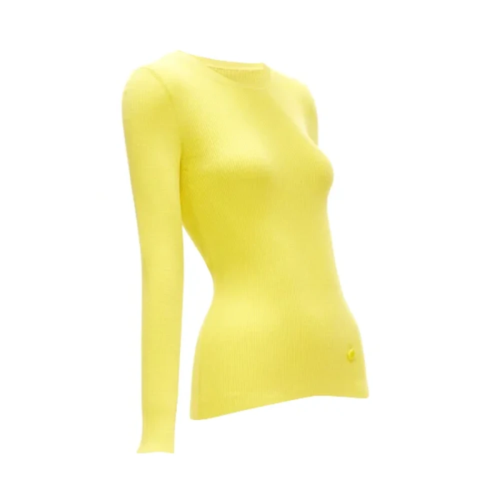 Louis Vuitton Vintage Pre-owned Fabric tops Yellow Dames