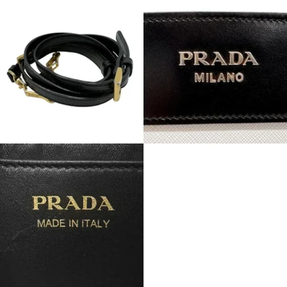 Prada Vintage Pre-owned Leather prada-bags White Dames