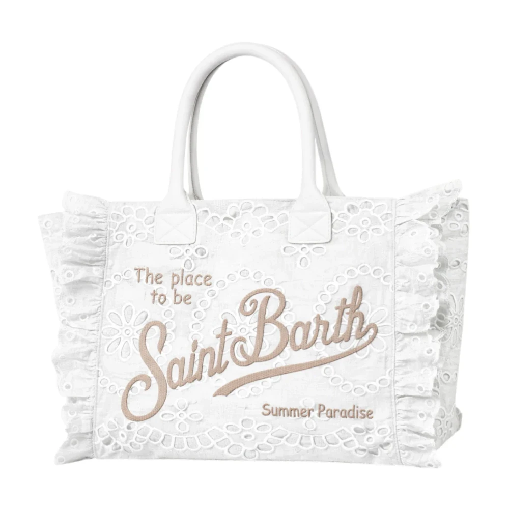 Mc2 Saint Barth Women's White Sangallo Vanity Volant N Shoulder Bag - Shopping Bags - One Size - Bags