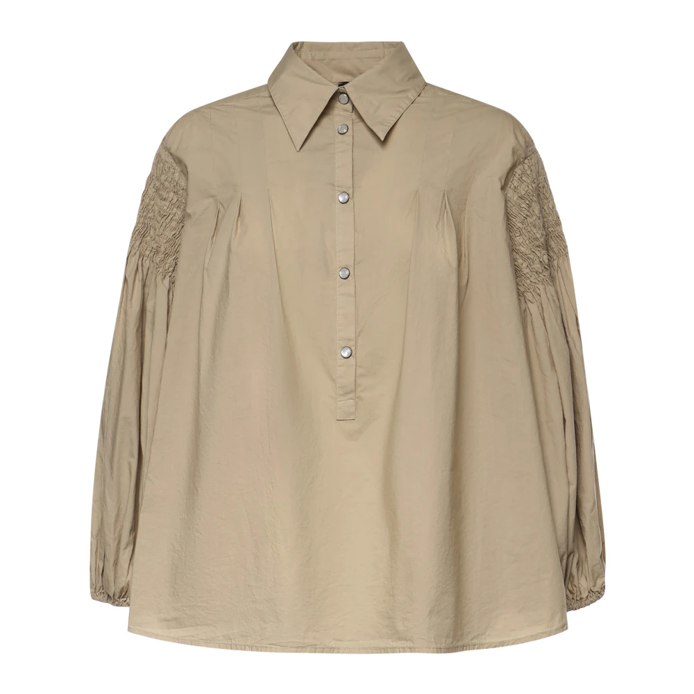 Pinko Women's Beige Point-Collar Blouse - Blouses - Xs - Blouses & Shirts