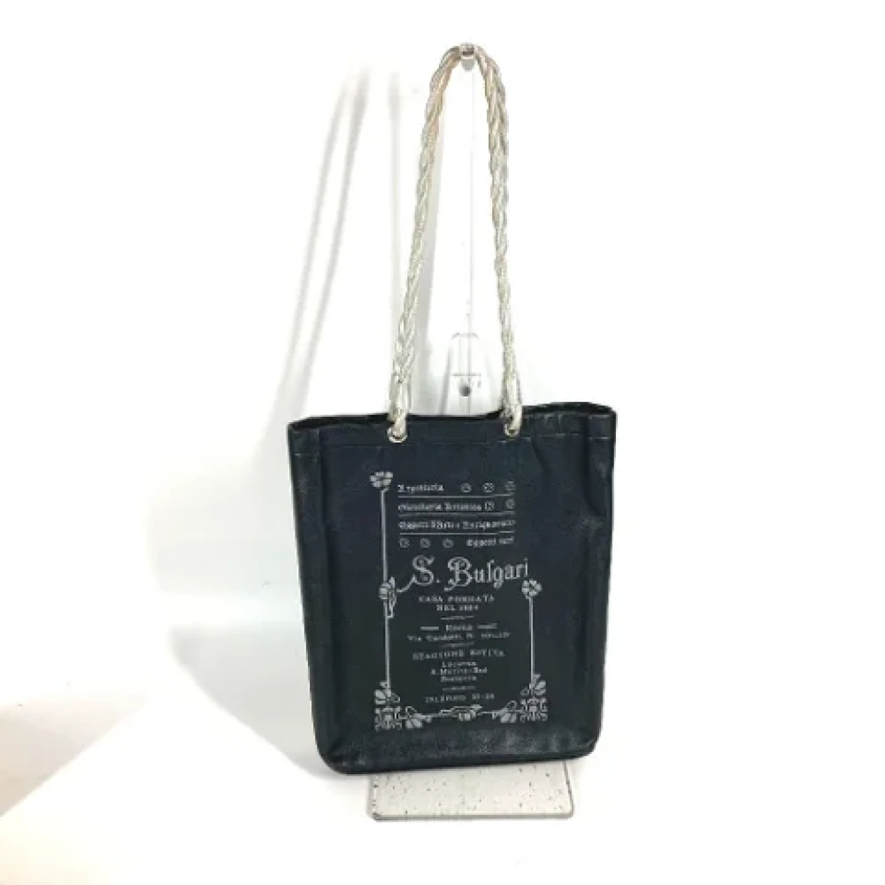 Bvlgari Vintage Pre-owned Leather shoulder-bags Black Dames