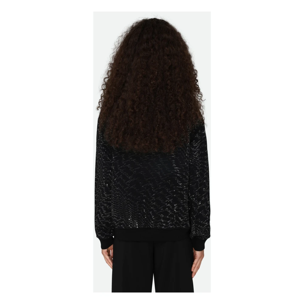 pinko Zwarte Katoenen Sweater Black Dames