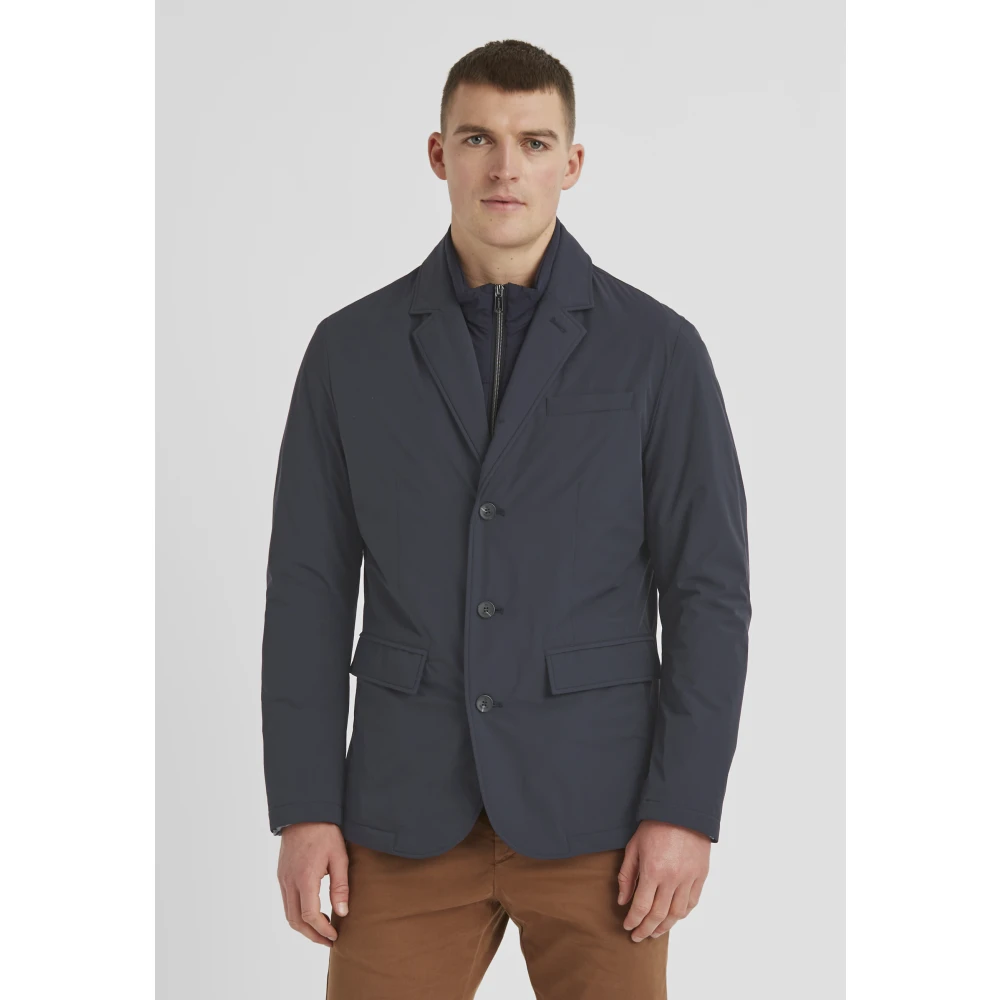 Milestone Stijlvolle Jas voor speciale gelegenheden Blue Heren