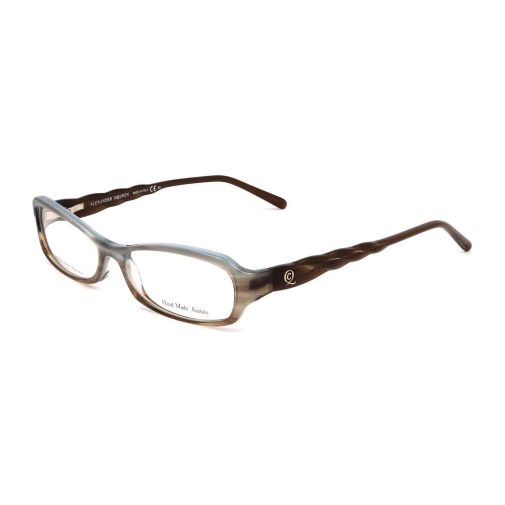 Alexander McQueen Brun Acetatrammeframe Glasögon för Kvinnor Brown, Dam