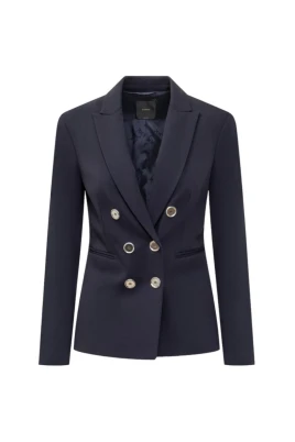 Blå Blazer med Metallknappar
