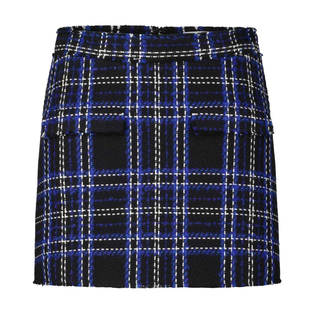 Msgm Geruite wollen Skort Multicolor Dames