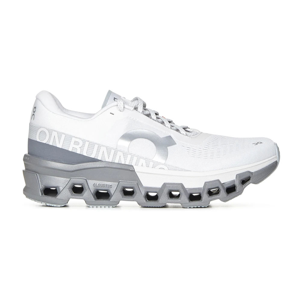 On Running Men's White Sneakers,, Lace-Up Trainers With Cloudtec® Technology Size 10