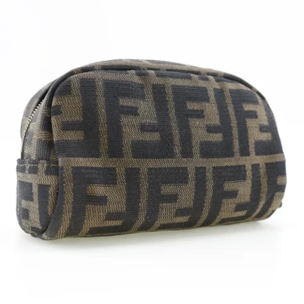 Fendi Vintage Pre-owned Canvas clutches Brown Dames
