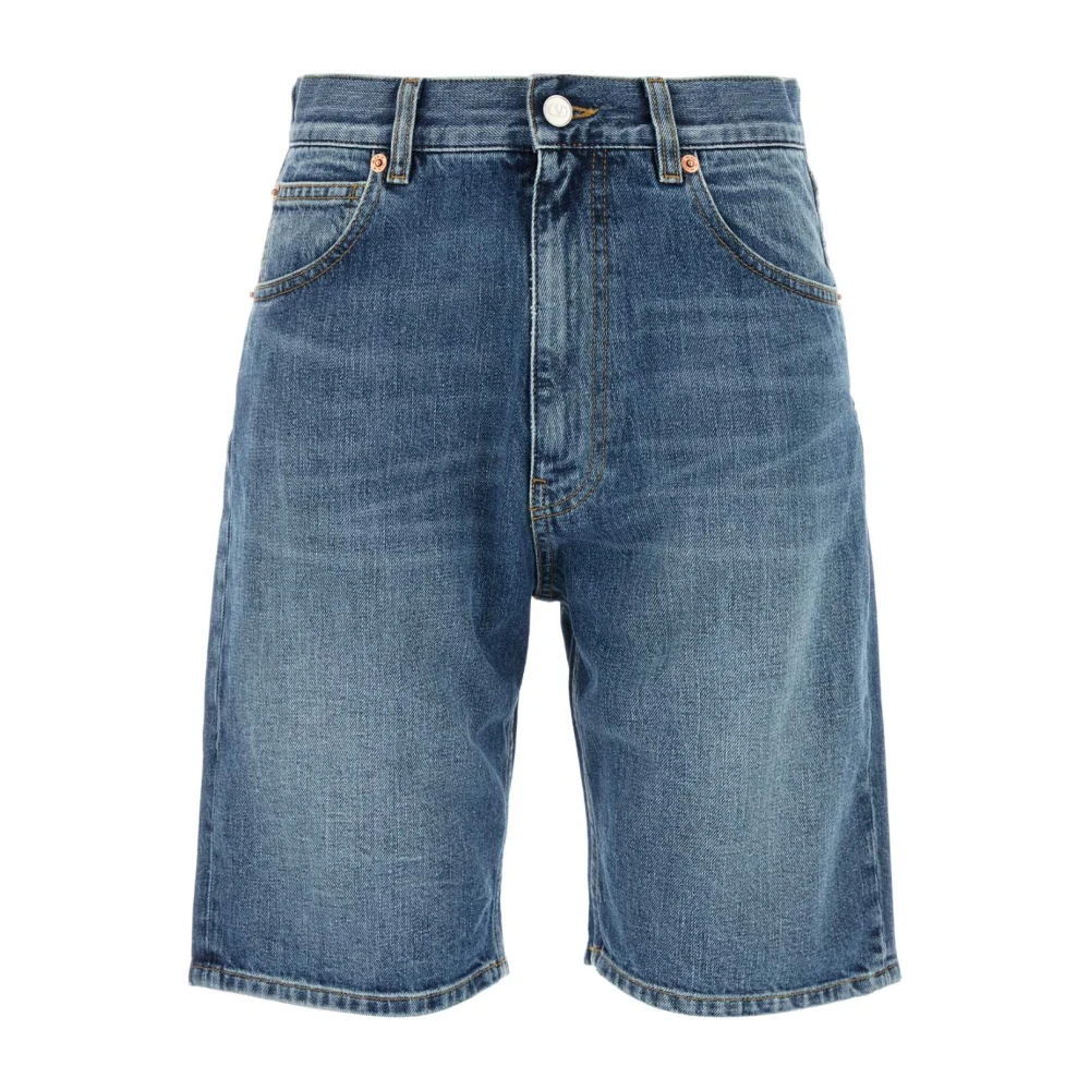 Valentino Garavani Women's Blue Denim Shorts, W26, Denim Shorts