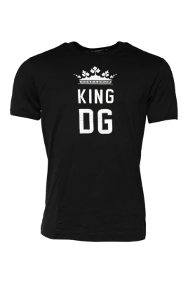 Svart King Crown Bomull T-shirt