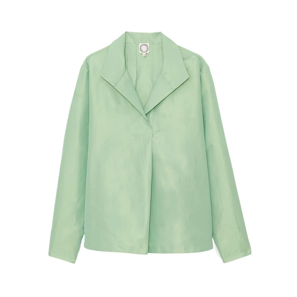 Ines De La Fressange Paris Elegante Oversized Shirt met Kraagdetail Green Dames