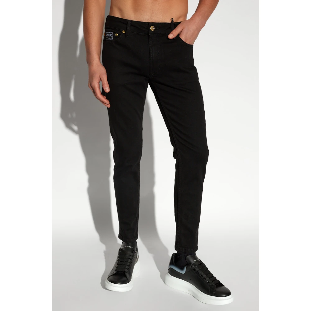 Versace Jeans Couture Jeans met logo Black Heren