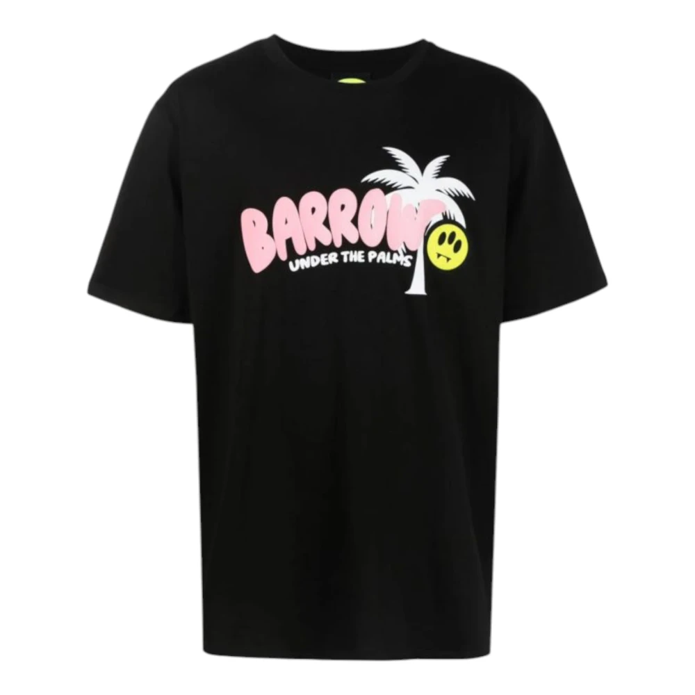 Barrow Katoenen Unisex T-shirt Black Heren