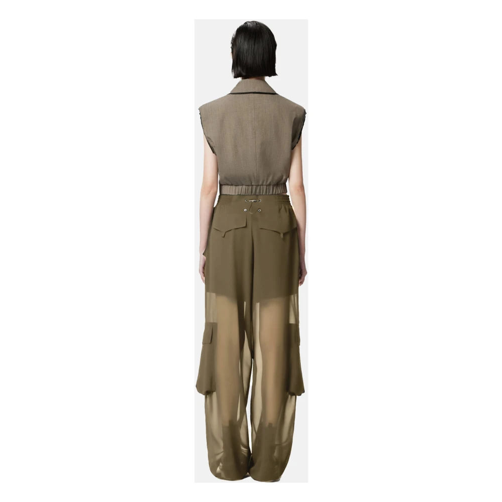pinko Georgette broek voor dagelijks gebruik Green Dames