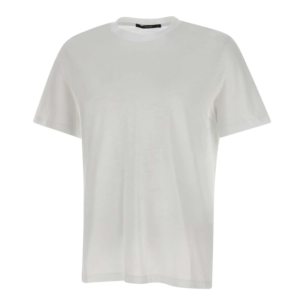 Kangra Men's White T-Shirts, 4XL, Crew-Neck T-Shirt