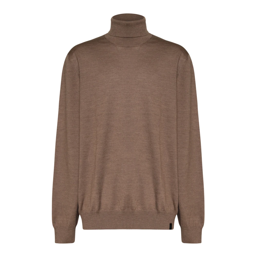 Fay Men's Beige Turtlenecks, 3XL, Virgin Wool Turtleneck Jumper