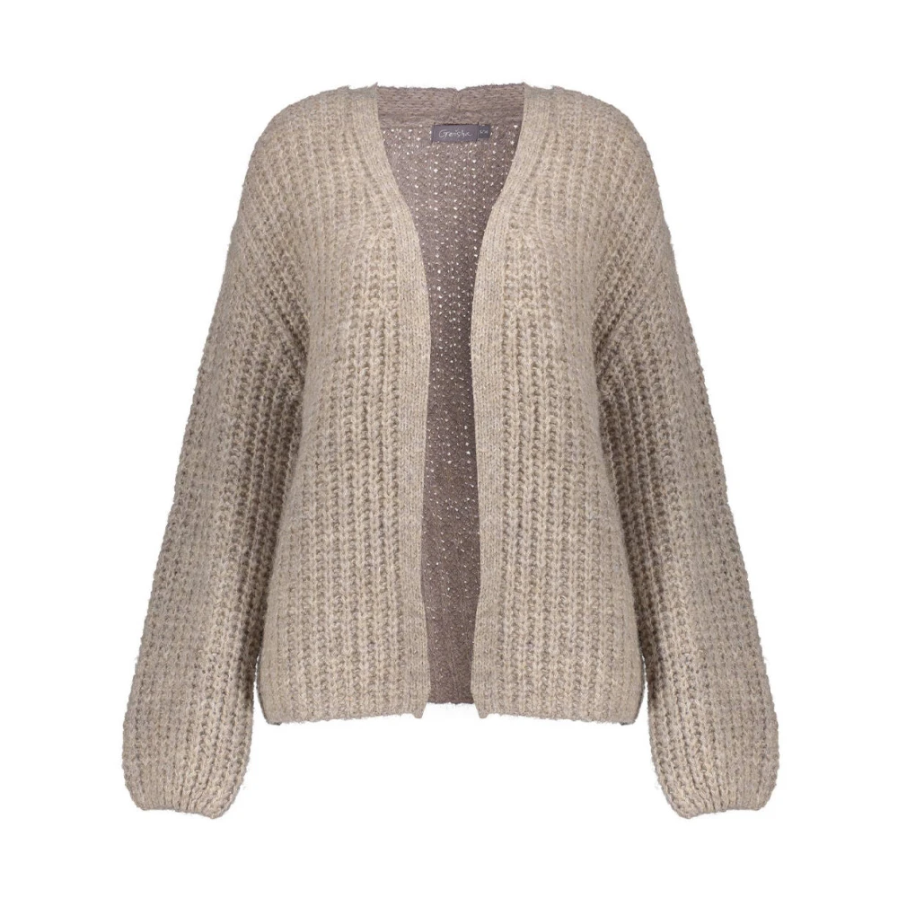 Geisha Korte Cardigan Vest Brown Dames