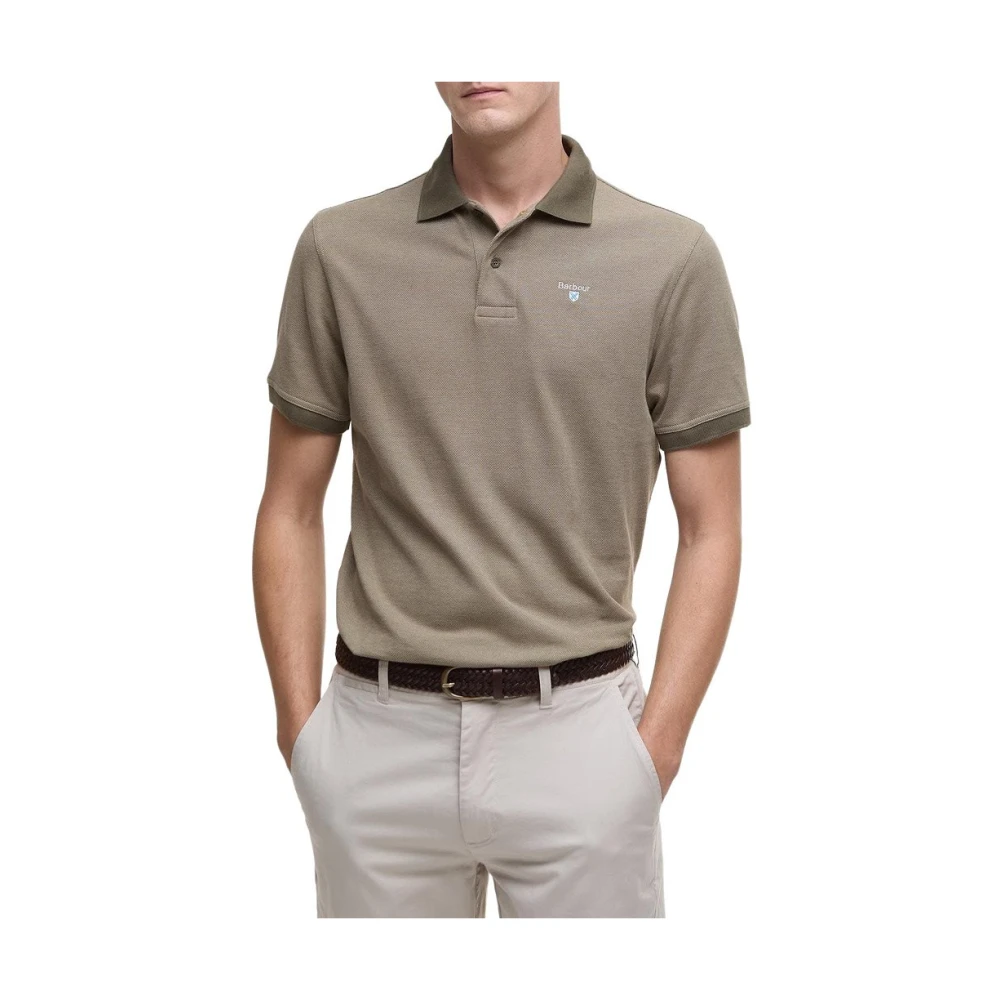 Barbour Groene Katoenen Polo Green Heren