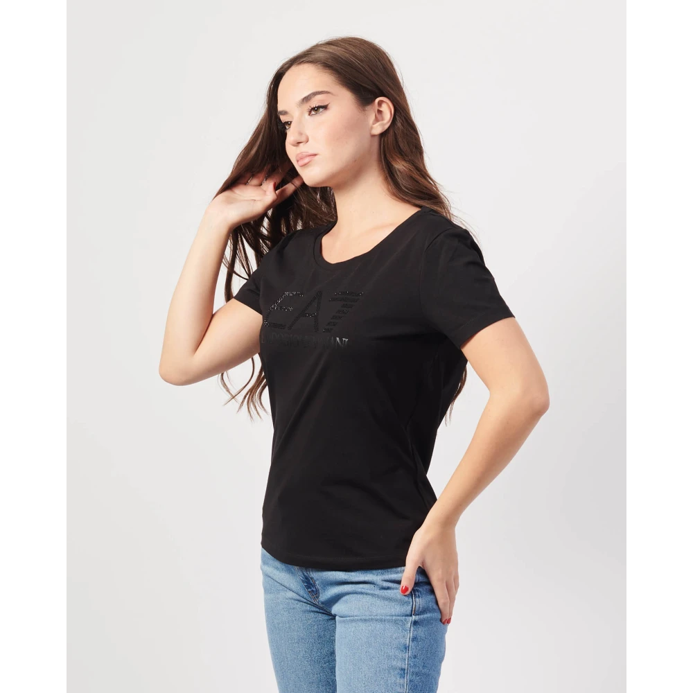 Emporio Armani Zwarte T-shirts en Polos Black Dames