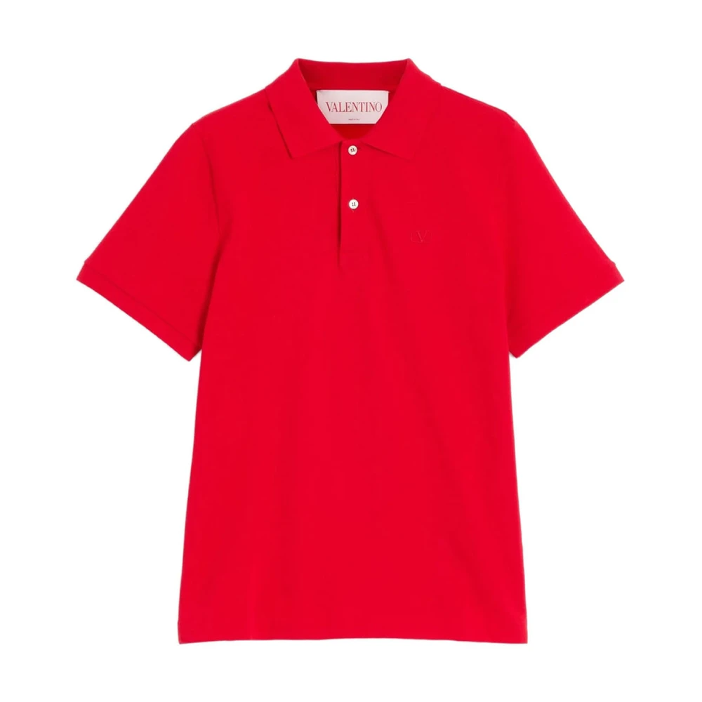 Valentino Garavani Men's Red Polo Shirts, S, Casual Polo Shirt