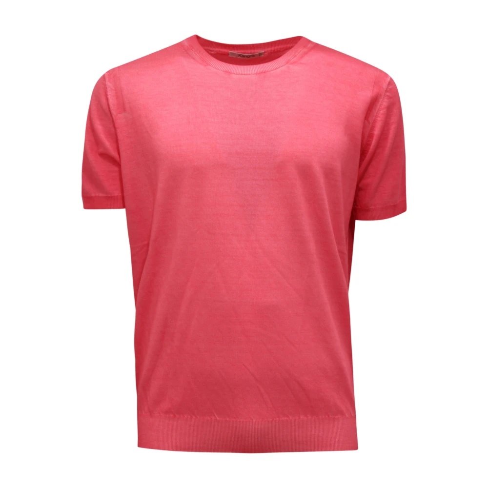 Kangra Men's Pink Vintage Effect Sweater Made In Italy