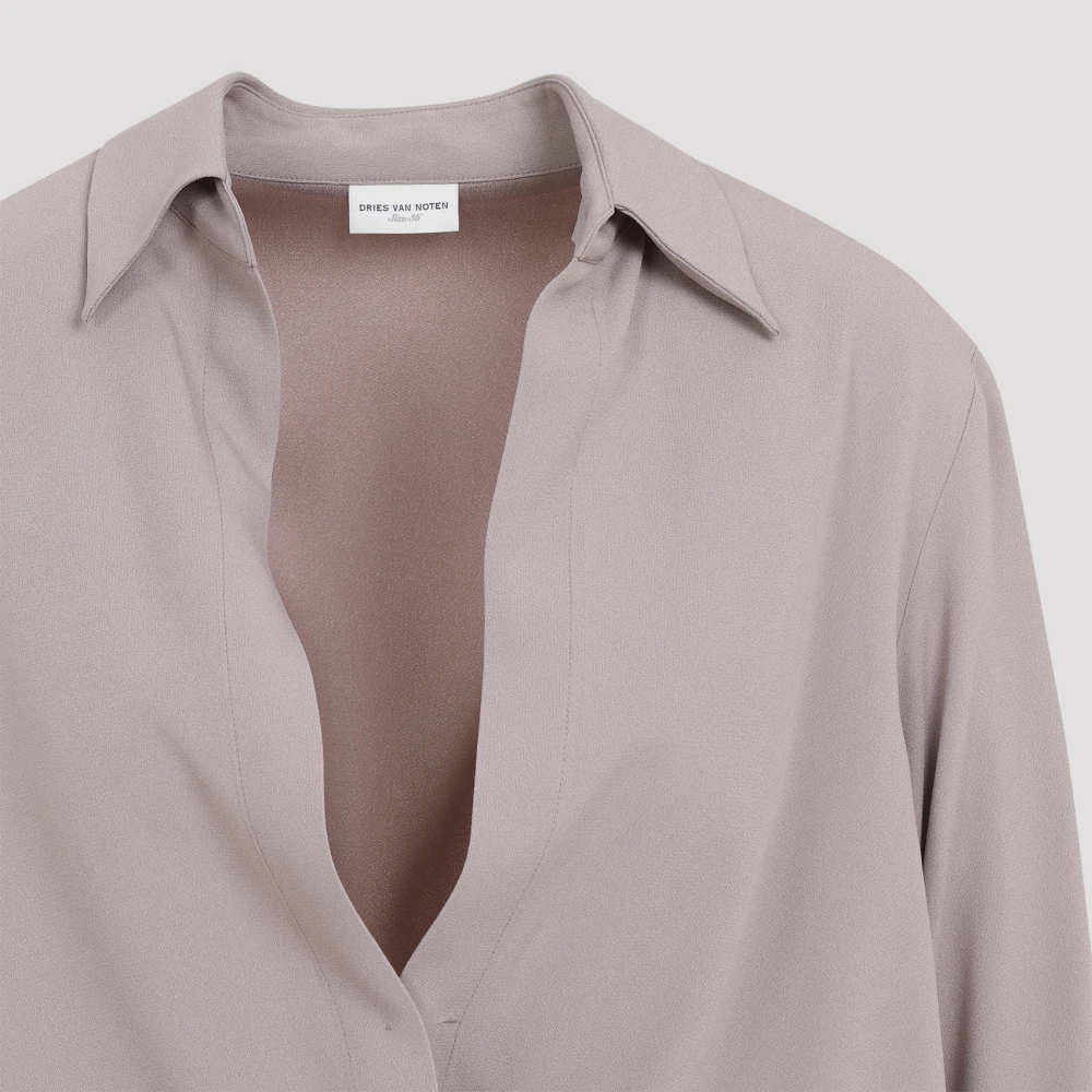 Dries Van Noten Chique Nude Neutrals Shirt Pink Dames
