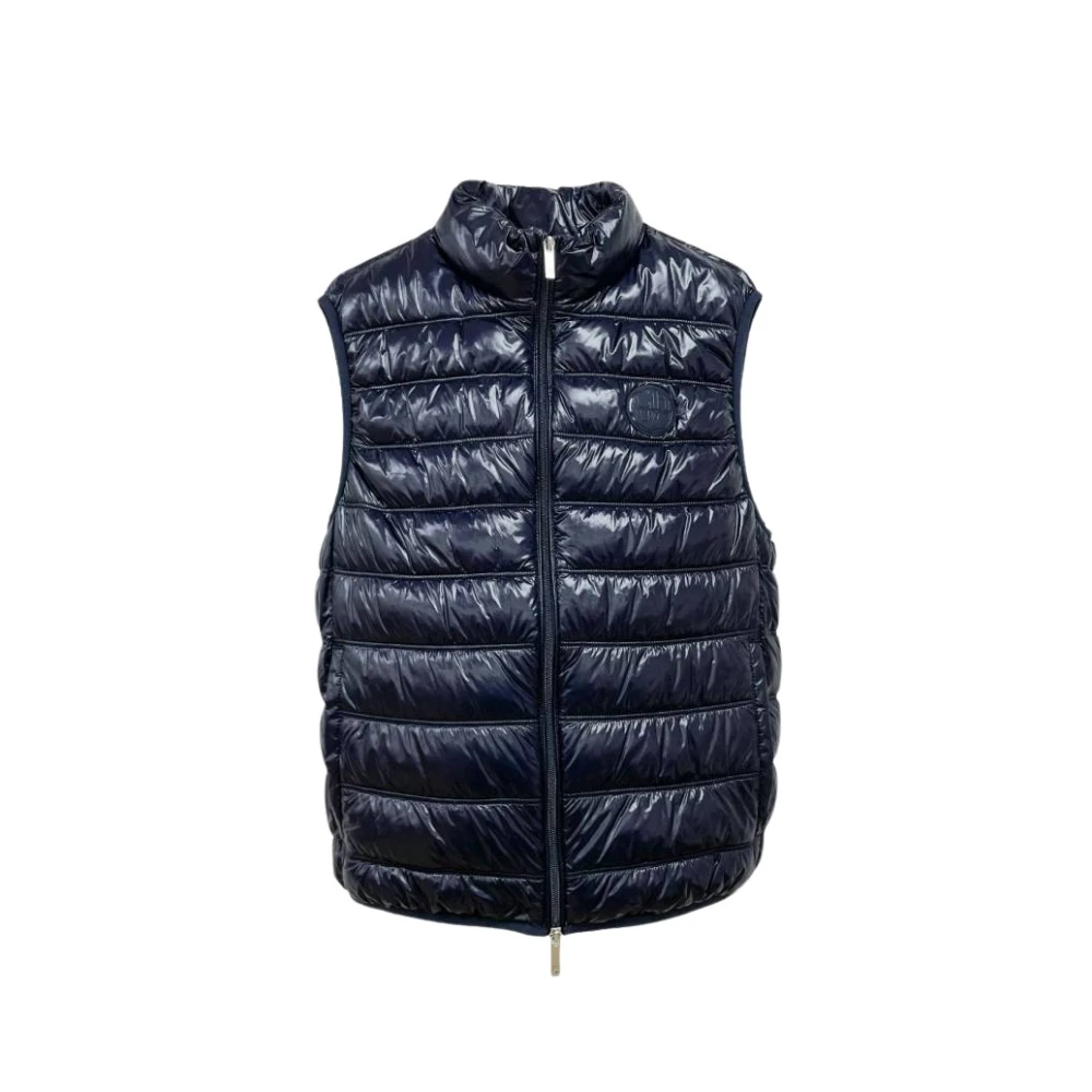 Carolina Herrera Lichtgewicht Gewatteerd Nylon Vest Blue Dames