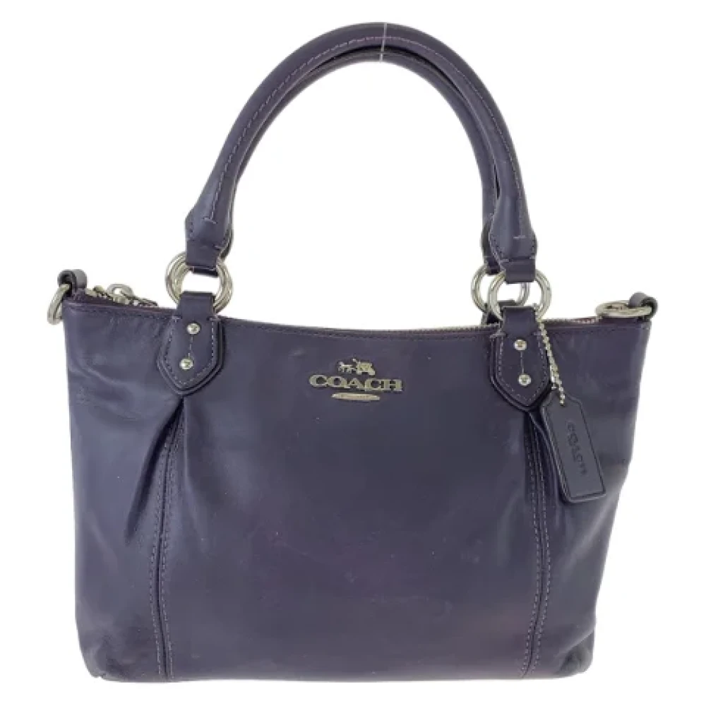 Coach Pre-owned Leather shoulder-bags Purple Dames