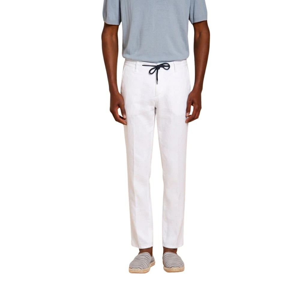 Mason's Mannelijk Wit Broeken Heren, L, Katoen, Milano Jogger Chino Broek
