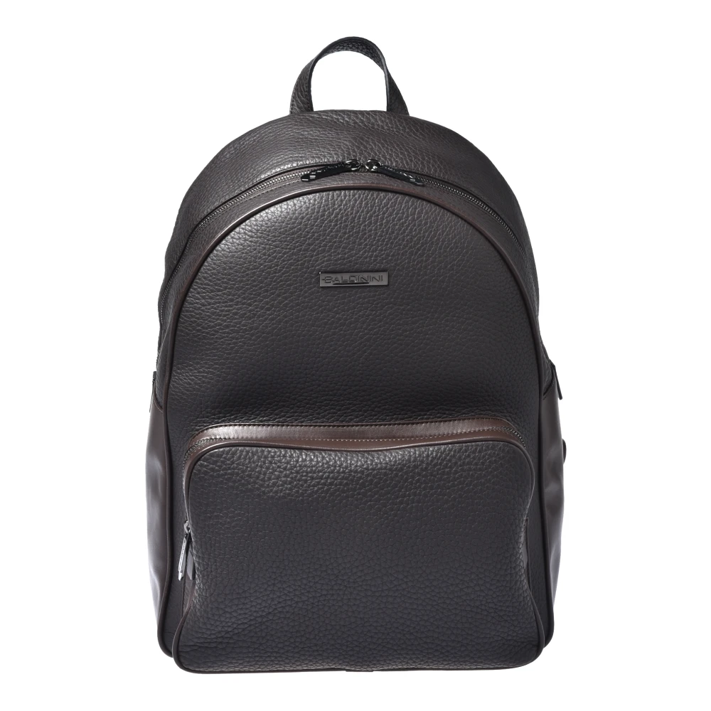 Baldinini Mannelijk Bruin Dark Tumbled Leather Rucksack