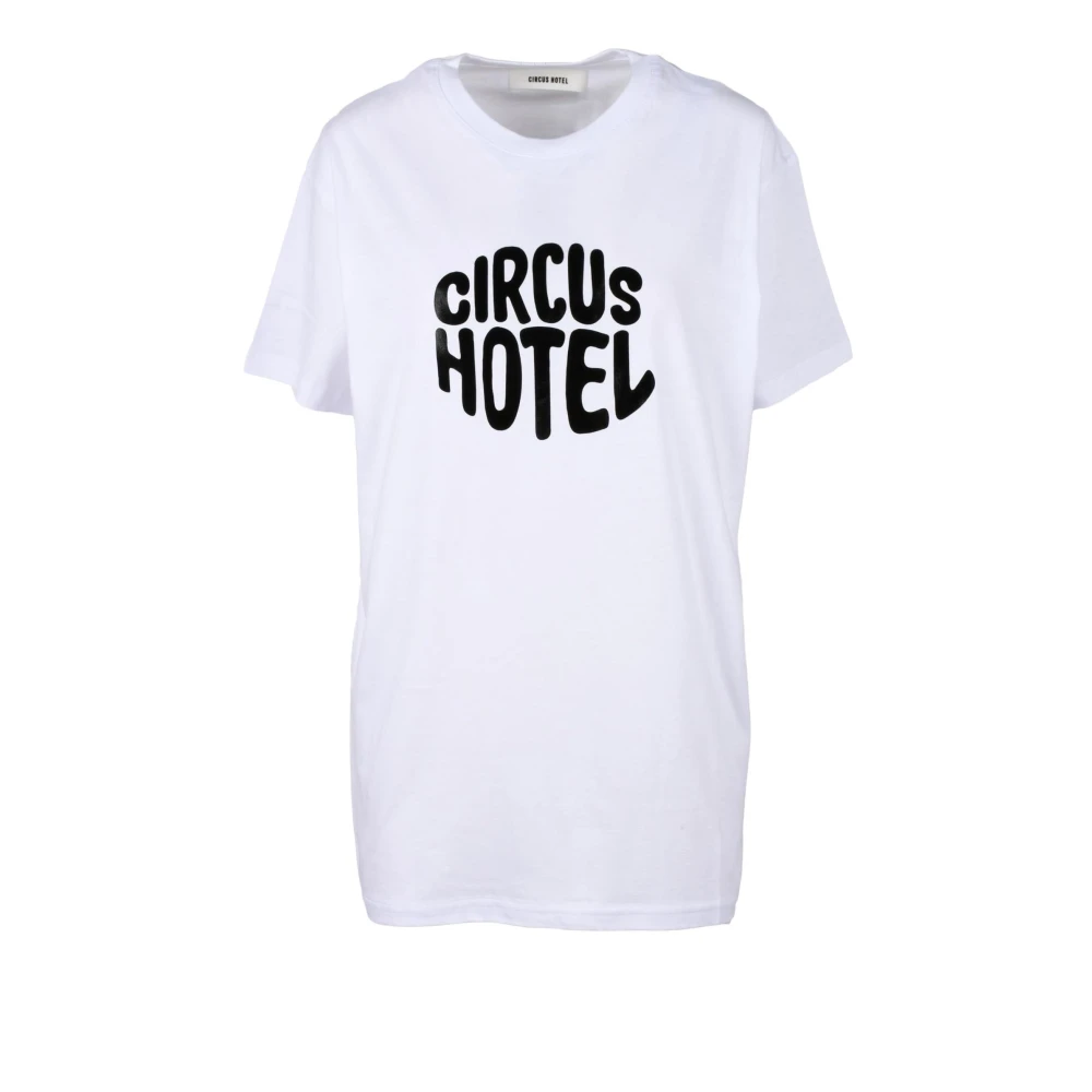 Circus Hotel Bomull T-shirt med unik design White, Dam