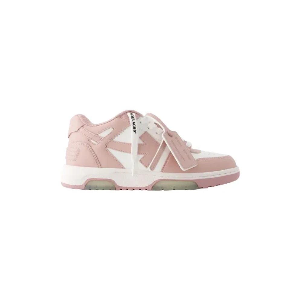 Off White Läder sneakers i rosa-vit rosa Pink, Dam