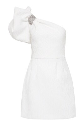 ivory-one-shoulder-mini-kjole