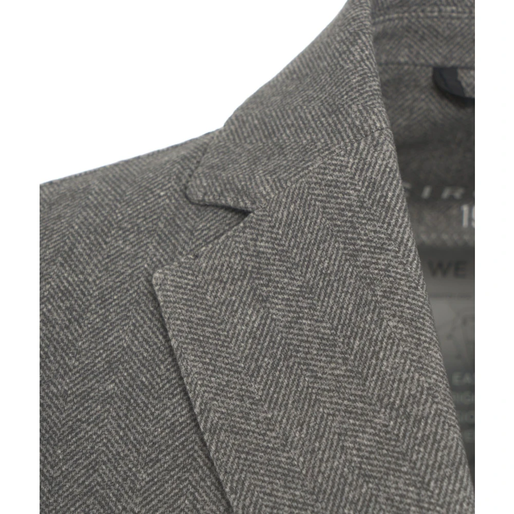 Circolo 1901 Blazer met Herringbone Patroon en Borstzak Gray Heren