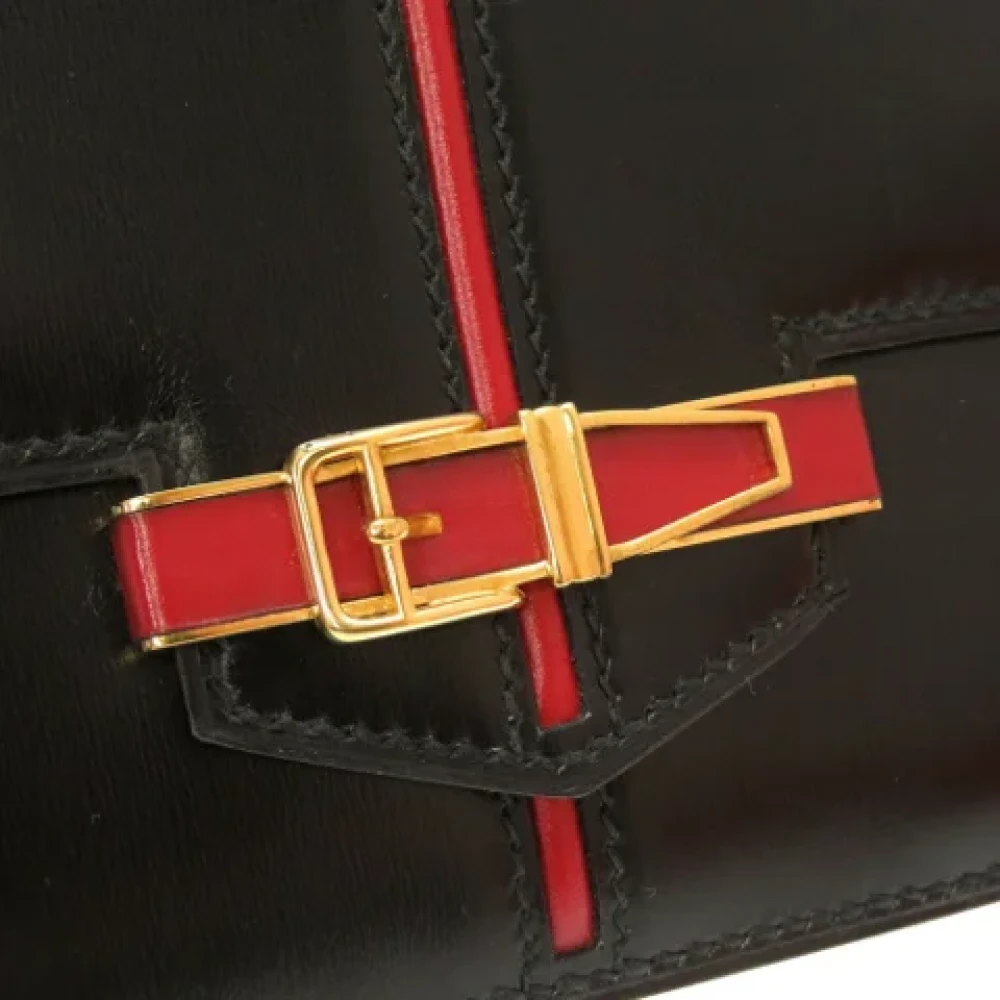 Hermès Vintage Pre-owned Leather clutches Black Dames