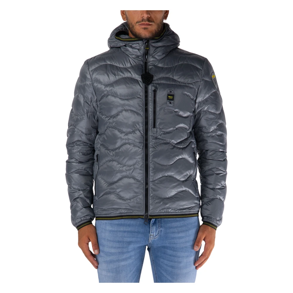 Blauer Short Wave Puffer Jacket Gray Heren