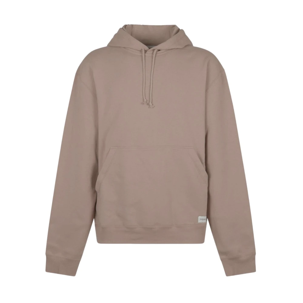 Saint Laurent Cotton Logo Hoodie Pink Heren