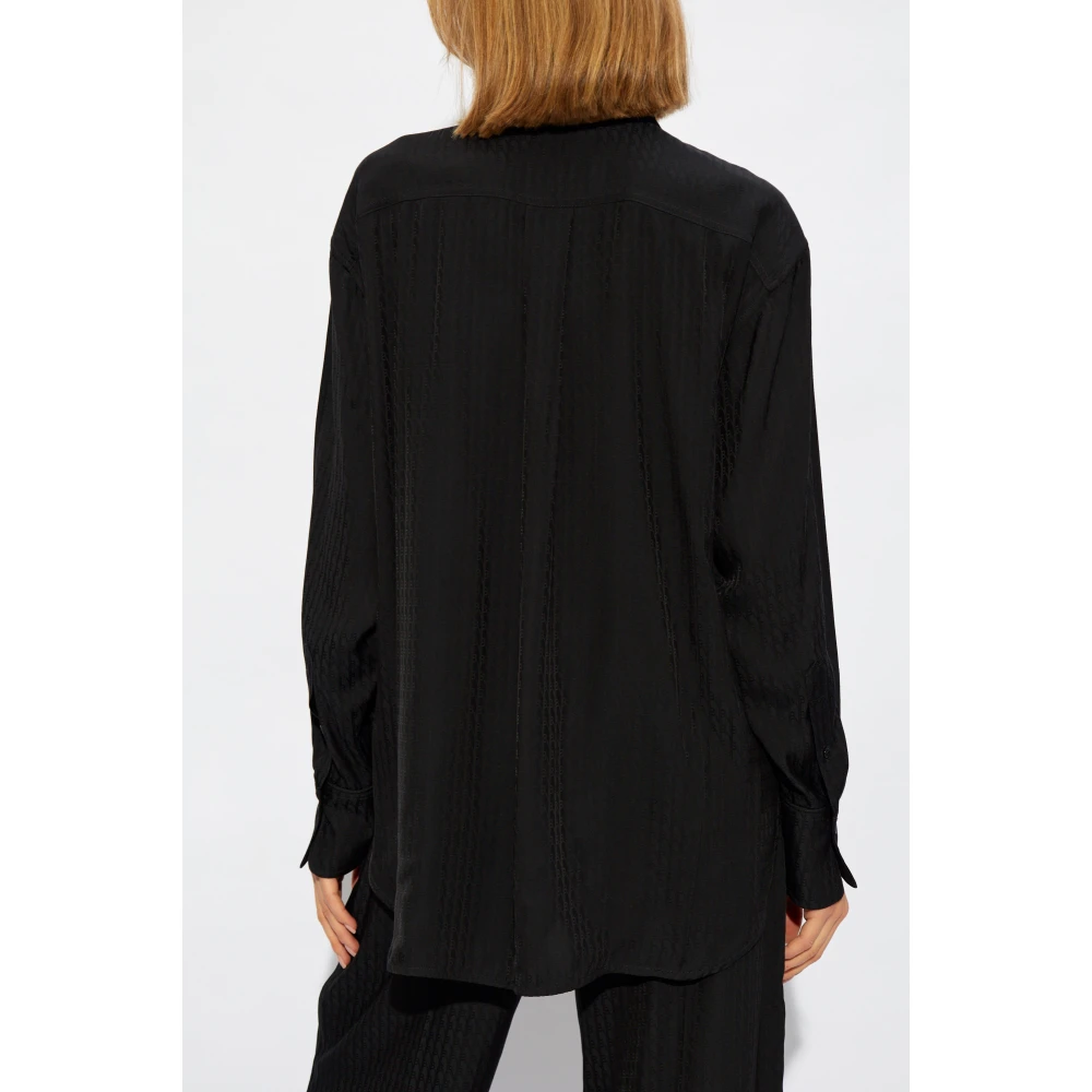Victoria Beckham Shirt met logo Black Dames