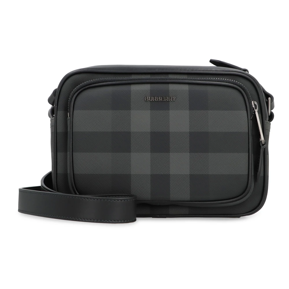 Burberry Ruitmotief crossbody tas Black Heren
