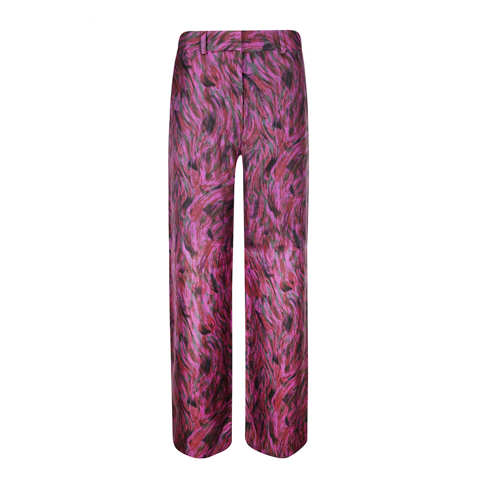 Lanvin Bontprint Wijde Pijp Broek Multicolor Dames