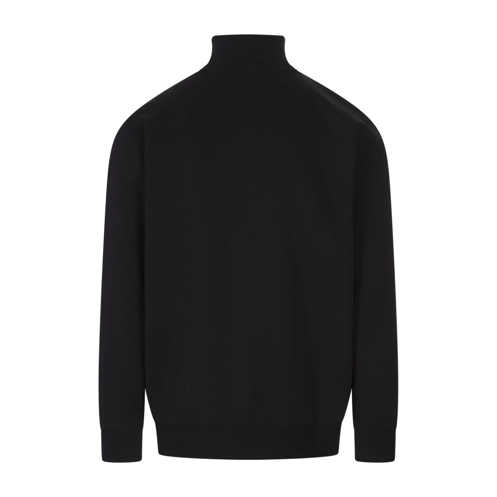 Hugo Boss Zwarte Sweatshirt met Hoge Kraag Black Heren