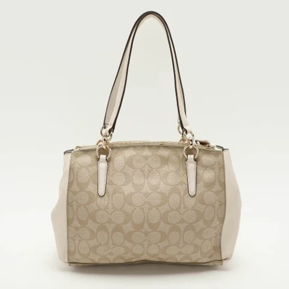 Coach Pre-owned Canvas handbags Beige Dames