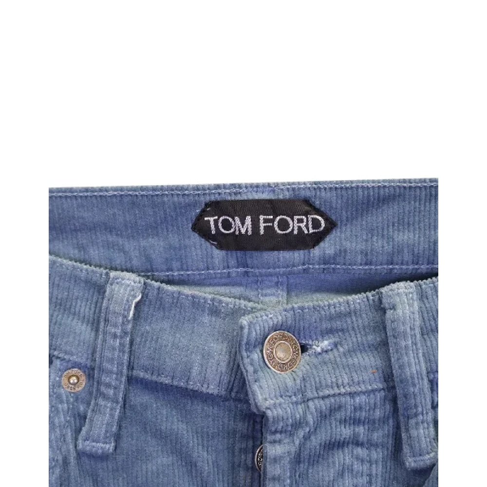 Tom Ford Pre-owned Cotton jeans Blue Heren