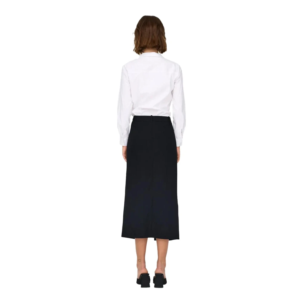 Jacqueline de Yong Grijze Pinstripe Kokerrok Slim Fit Gray Dames
