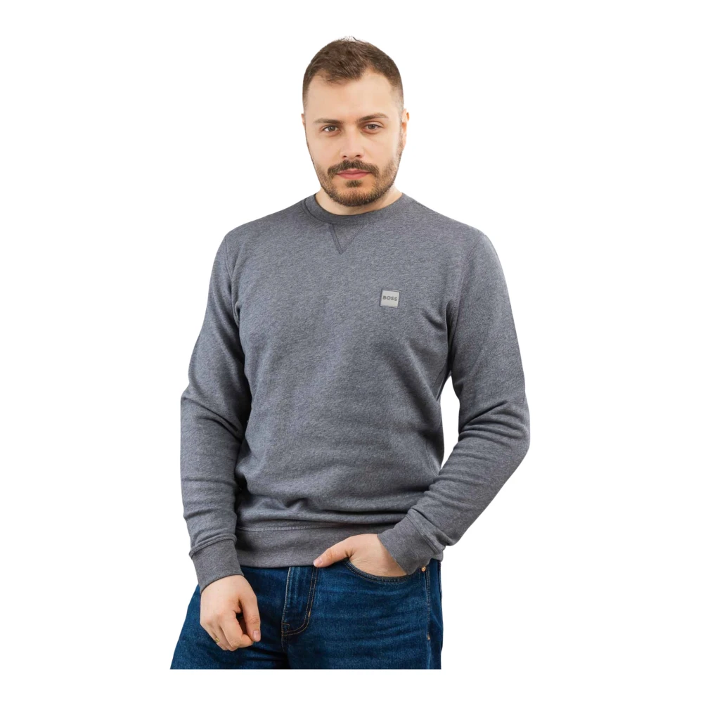 Hugo Boss Heren Sweatshirt Gray Heren