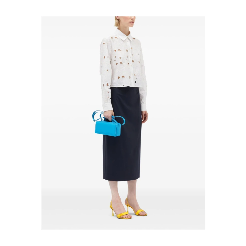 Msgm Blauwe Geplooide Rok Blue Dames