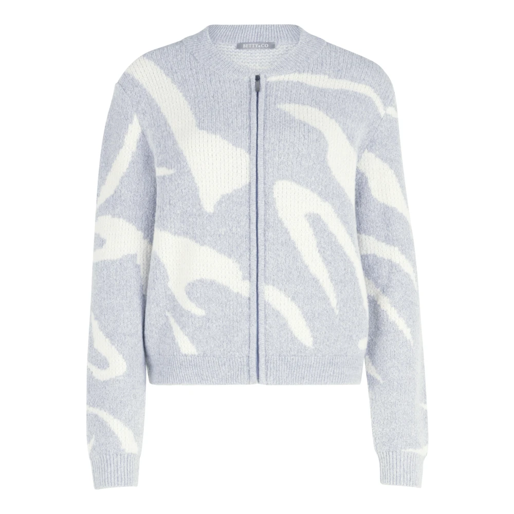 Betty & Co Gebreid Vest met Rits Gray Dames