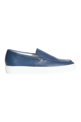Blå Läderskor Loafers
