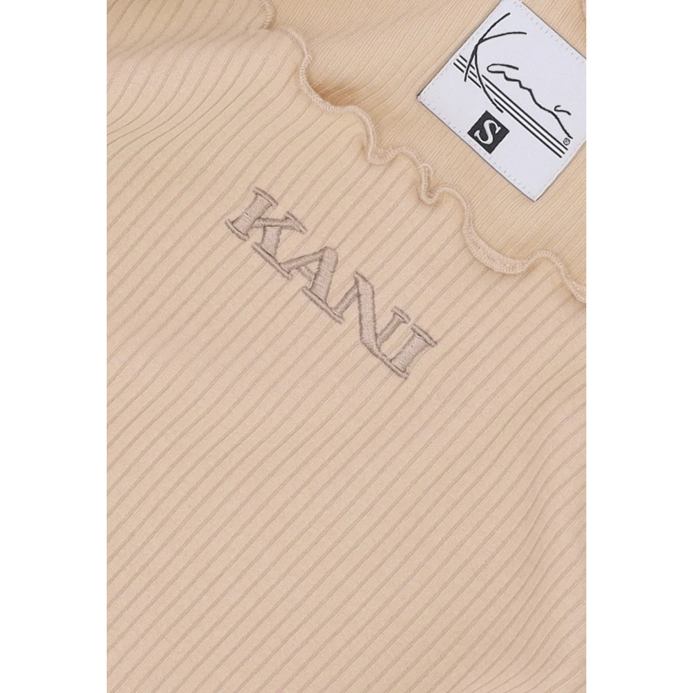 Karl Kani Retro Longsleeve Crew Neck T-shirt Beige Dames