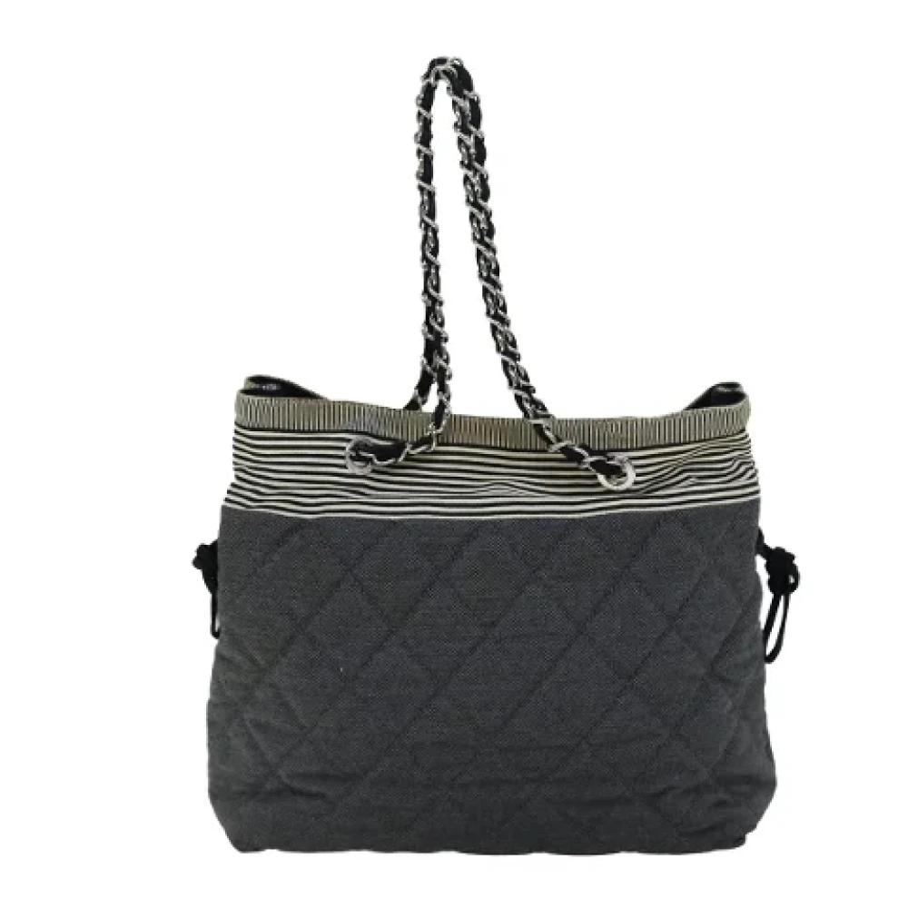 Chanel Vintage Pre-owned Canvas totes Gray Dames